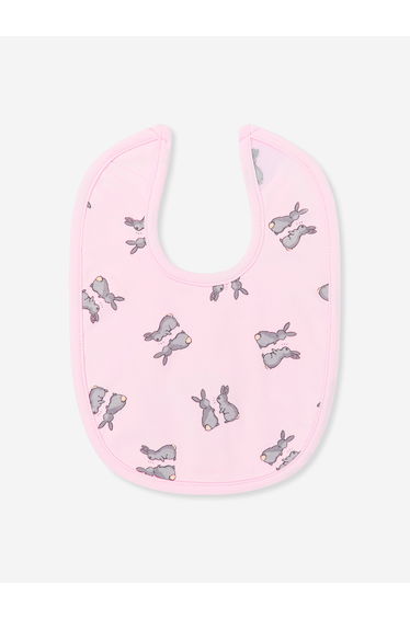 Baby Girls Bunny Bib in Pink