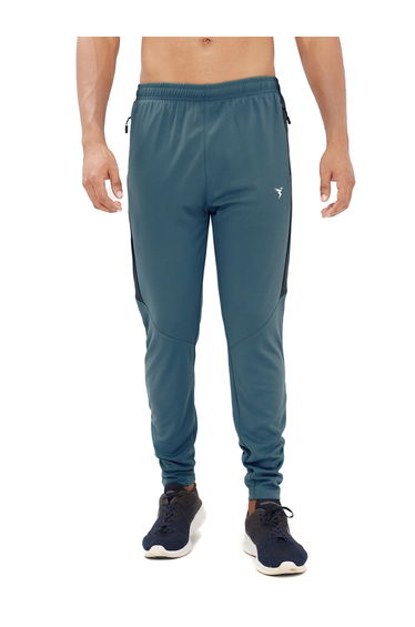 Men Solid Slim Fit Track Pants with TECHNO DRY