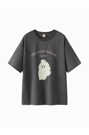 Women's Dog Graphic Short Sleeve T-Shirt