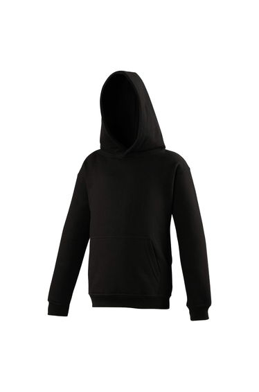 Awdis Kids Unisex Hooded Sweatshirt / Hoodie / Schoolwear - Deep Black