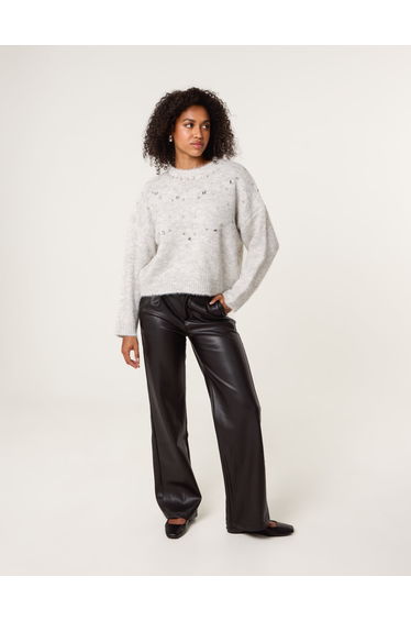 Diamante Round Neck Jumper