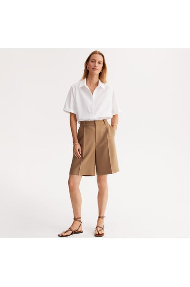 High Waist Bermuda Shorts