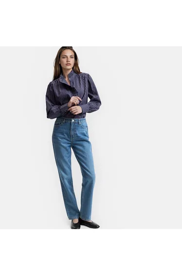 Signatures  Striped Shirt with Victorian Collar