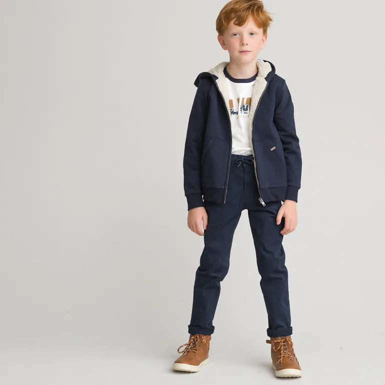 Cotton Mix Zip-Up Hoodie - 1