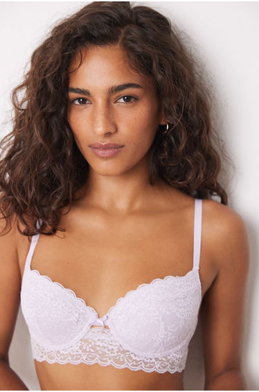 Beautiful Classic lilac lace padded bra
