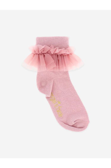 Girls Frilly Socks in Pink