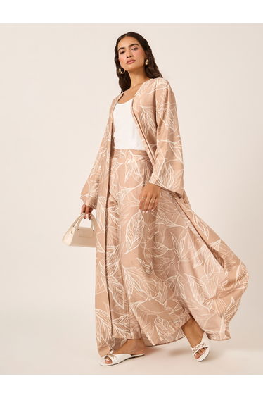 Floral Print Kimono and Wide Leg Trousers Co-Ords