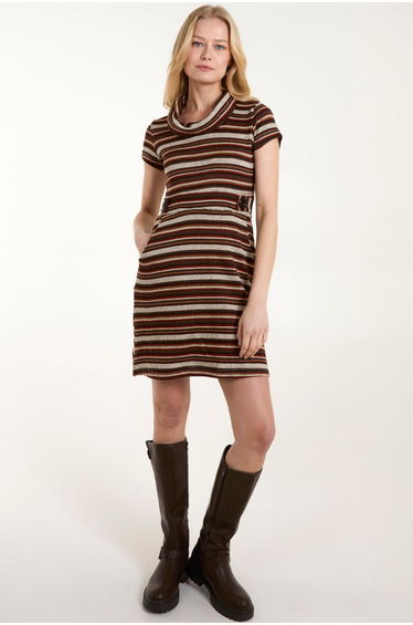Cowl Neck Tunic Dress