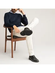 Merino Wool Jumper/Sweater with Crew Neck - 1