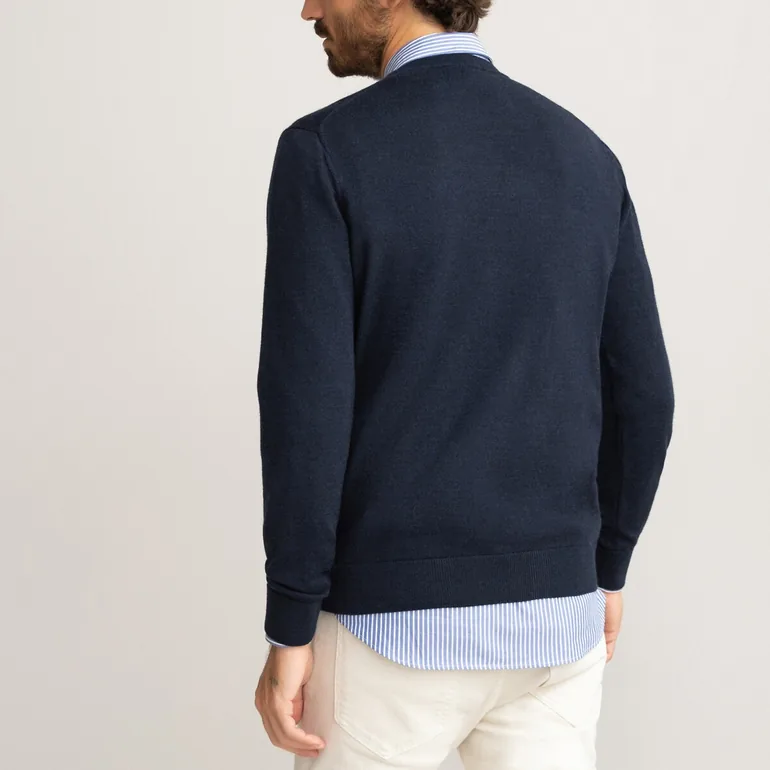 Merino Wool Jumper/Sweater with Crew Neck - 3