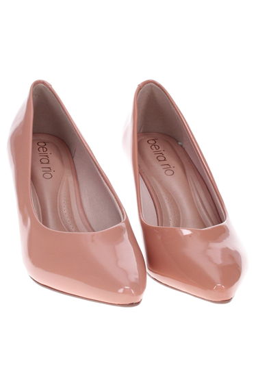 Faux Leather Low Heel Pointed Toe Shoes