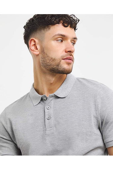 Pure Cotton Marl Pique Polo Long Length