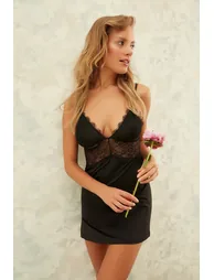قميص نوم لون أسود 