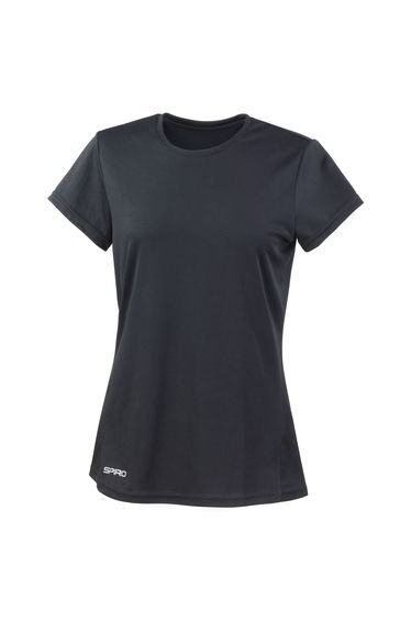 Spiro Womens/Ladies Quick Dry T-Shirt - Black