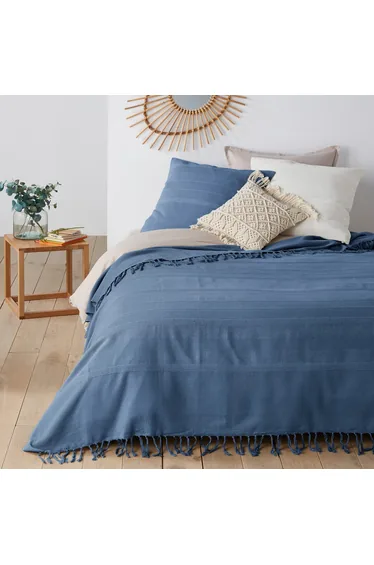 غطاء سرير قطن بشراشيب