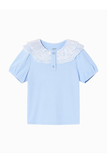 Girls' Top With Ruffled Collar