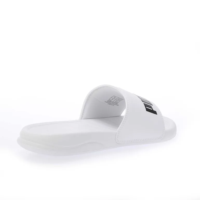 Men's Puma Adults Popcat Logo Sliders in White - 3