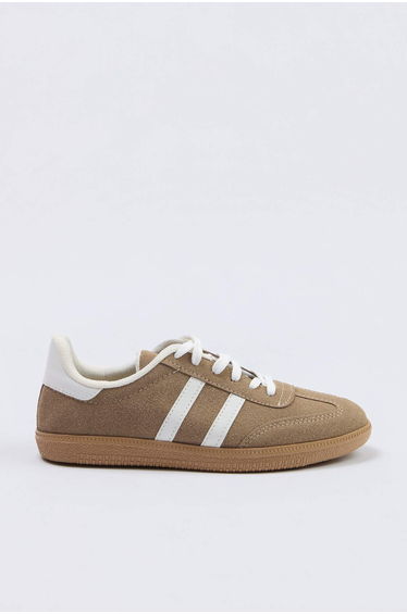Mink Retro Lace-Up Women's Sneakers