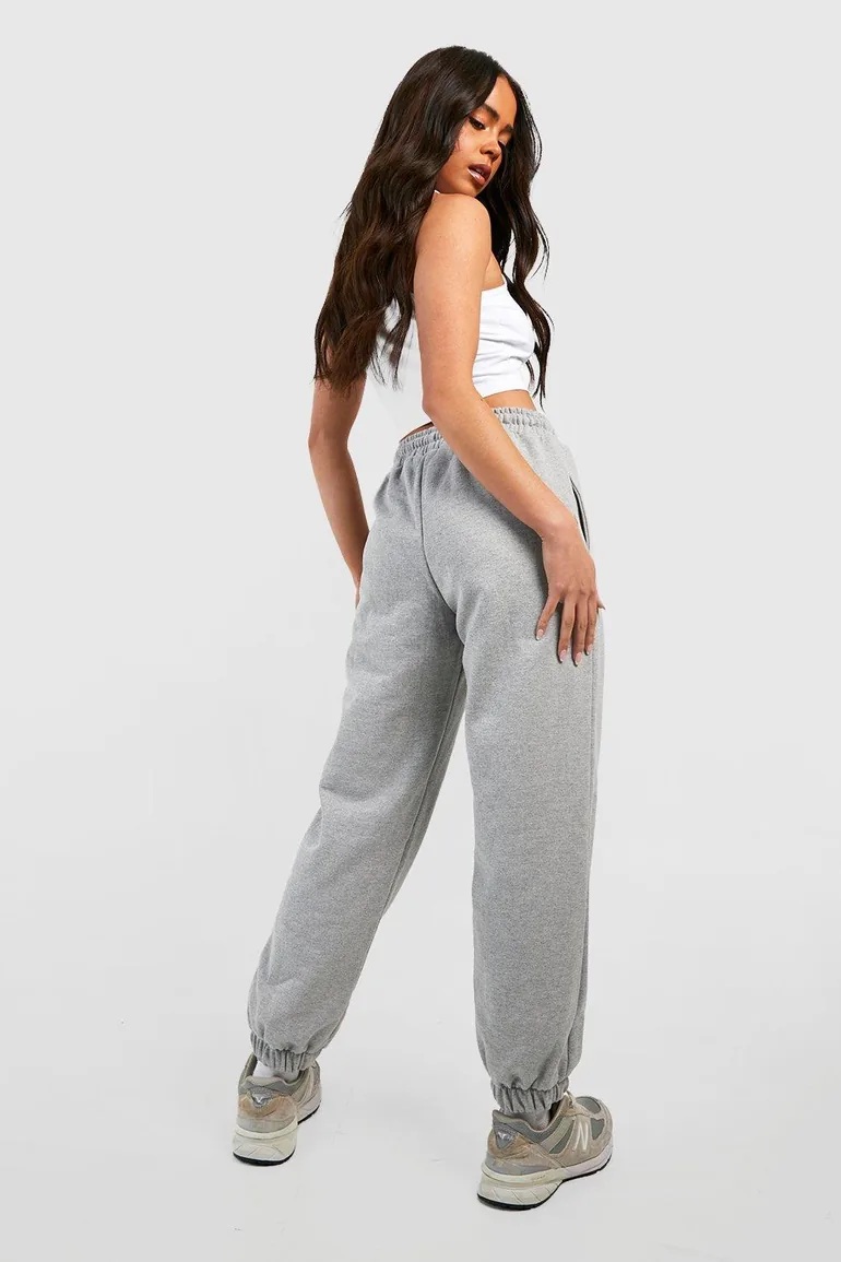Petite Mix And Match Basic Oversized Jogger - grey marl - 1