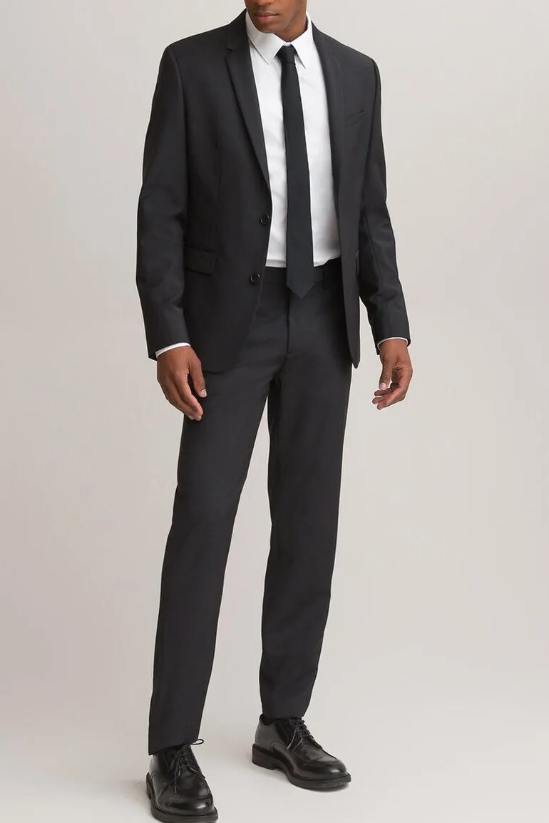 Cotton Slim Fit Shirt with Classic Collar and Long Sleeves - 1