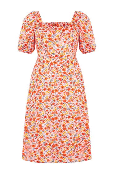 Pink Shally Woven Plus Size Dress