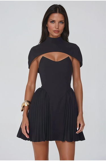Fotios Two Piece Ruch Mini Dress