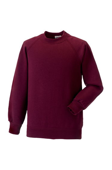 Jerzees Schoolgear Childrens Raglan Sleeve Sweatshirt - Burgundy