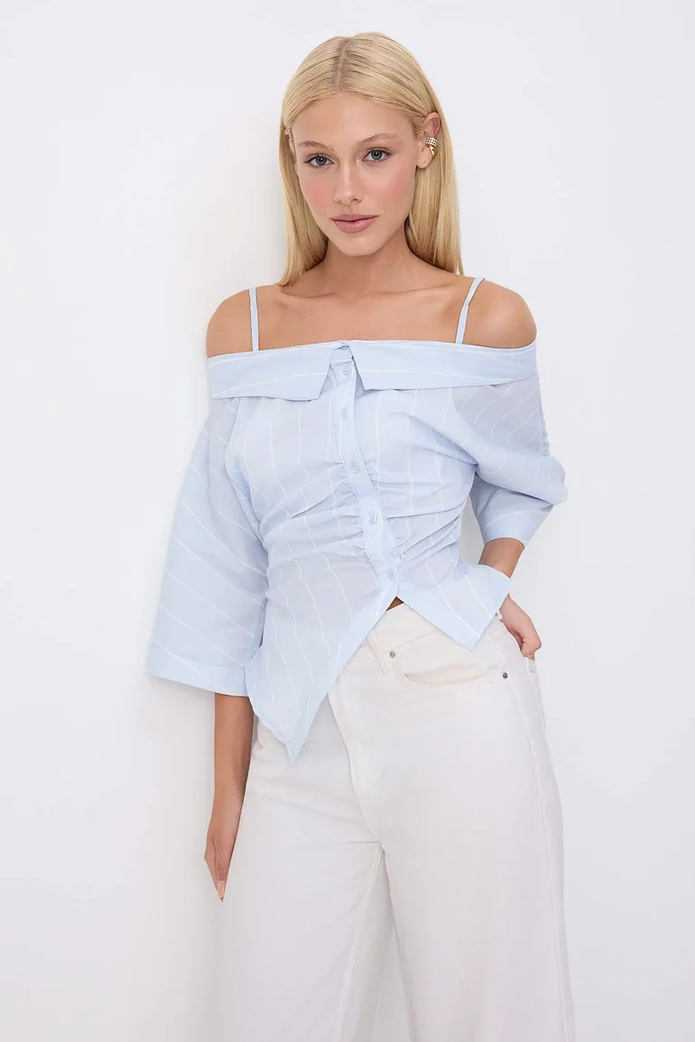 Blue-Multicolor Shirt - 1