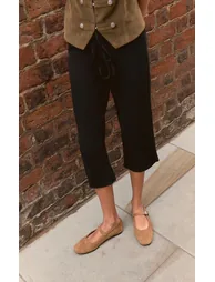 Camel Faux Suede Buckle Strap Soft Ballet Pump
