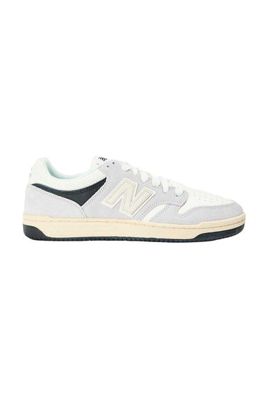 New Balance Mens BB480IGB Leather Trainers - Grey/Sea Salt