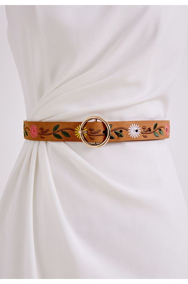 Little Flower Embroidered Belt