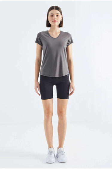 TOMMY Women's Plain V-Neck Short-Sleeve T-Shirt