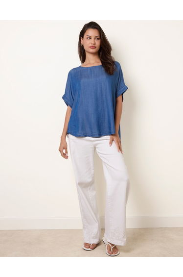 Mid Denim Wash Top