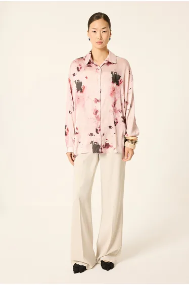 PATTERNED SATIN SHIRT