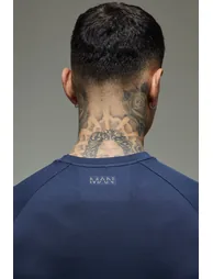 Tall Man Active Lightweight Essentials Gym Regular Fit Raglan T-shirt - navy - 2