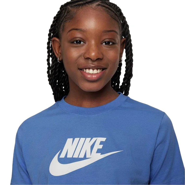 Nike Childrens/Kids Futura Swoosh Boxy T-Shirt - Blue - 3
