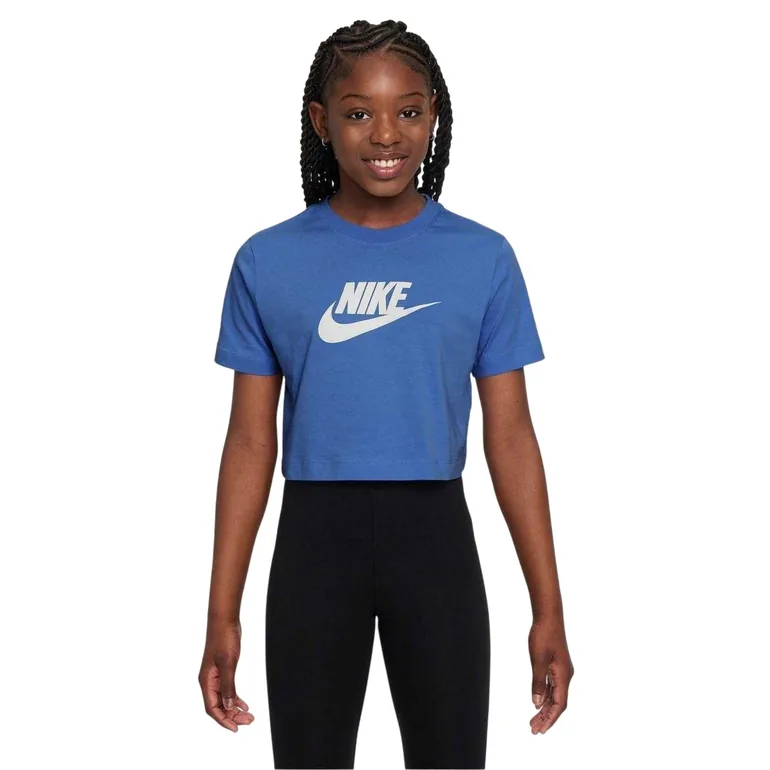 Nike Childrens/Kids Futura Swoosh Boxy T-Shirt - Blue - 1