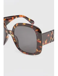 Tortoiseshell Oversized Sunglasses - dark brown - 3