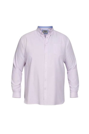 Duke Mens Richard Oxford Kingsize Long-Sleeved Shirt - Pink