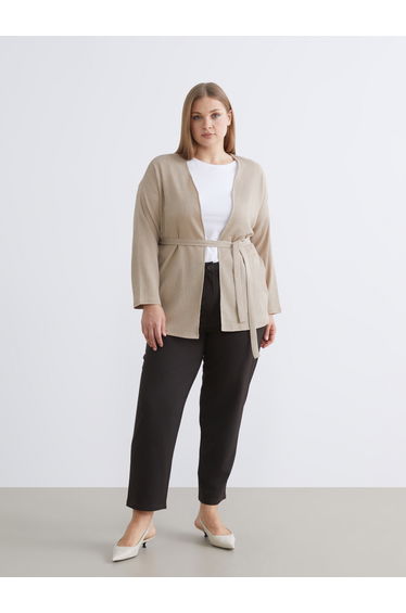 Shawl Collar Belted Women's Cardigan