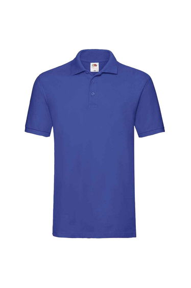 Fruit of the Loom Mens Premium Cotton Pique Polo Shirt - Royal Blue