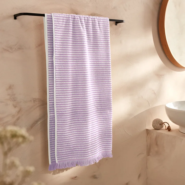 Malo Striped 100% Cotton Bath Towel