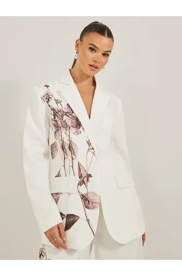 Regular Length Regular Fit Floral Print Blazer