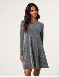 Metallic Diamante Swing Dress - 1