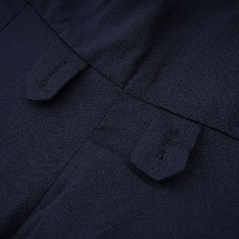 فستان ماكسي بشرائح بخصر بكشكش بيبلوم - أزرق - 27