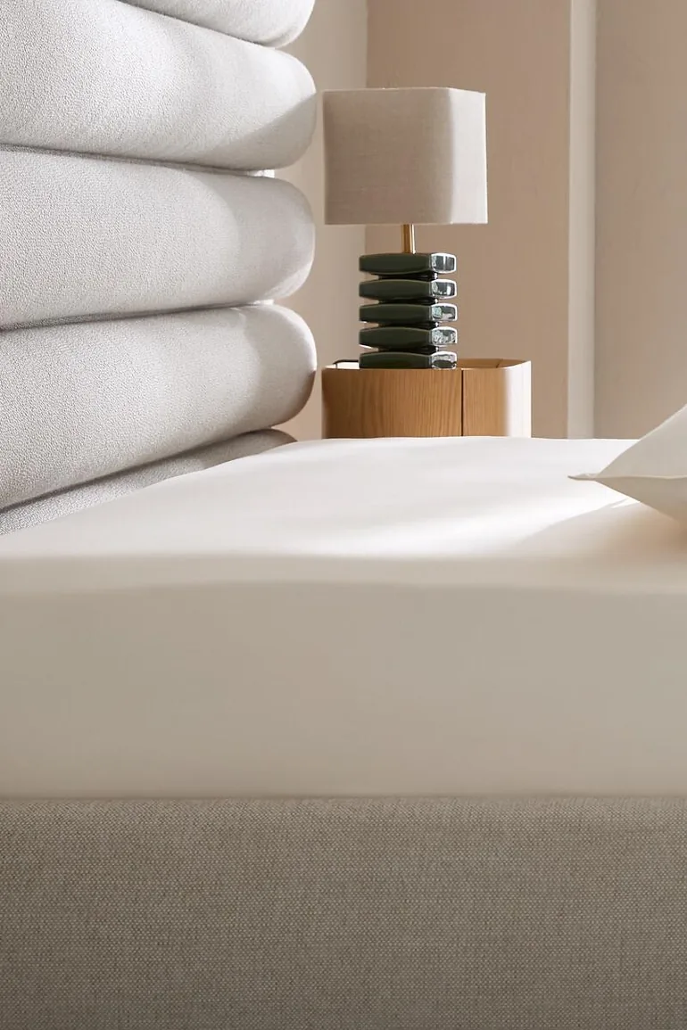 شرشف سرير قطن بحواف مطاطية بإرتفاع 30سم