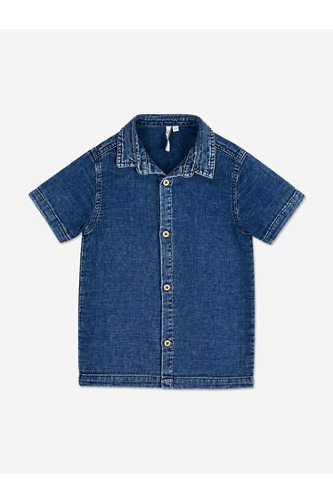 Bel-Air Boys Denim Effect Shirt in Blue