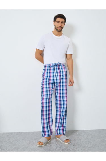 Men Multi Checkered Relaxed Fit Pyjama
