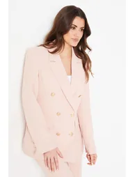 Double Breasted Military Blazer - 1