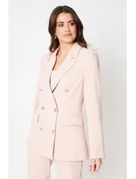 Double Breasted Military Blazer - 3